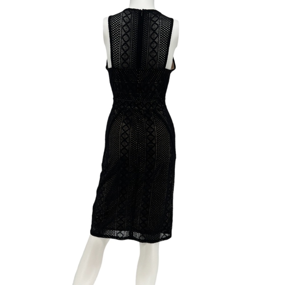 BCBG MaxAzria Dena Black Lace Mesh Dress Size‎ S - Picture 6 of 11